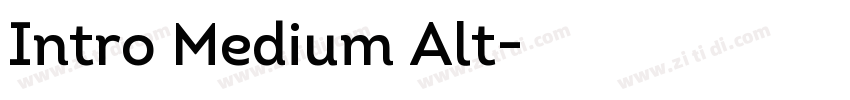 Intro Medium Alt字体转换